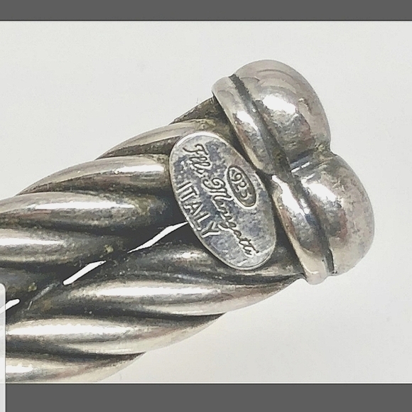 66.5G ! FLLI MENEGATTI Italy Double Cable Choker Necklace - Picture 7 of 7